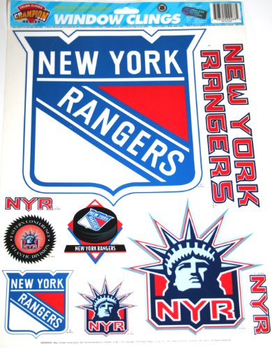 New York NY Rangers Window Clings (Decals) 9 pc. set