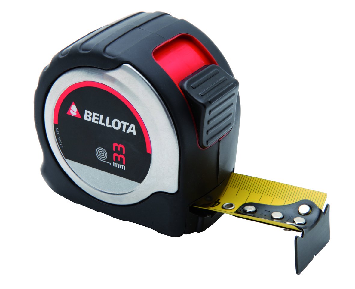 Bellota 50013-8 BL Self-retracting Tape Measure 8 m with Tape 33 mm Wide. Goes 3 metres Without Twisting. Precision Level II