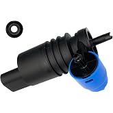 HHZL Windshield Washer Fluid Pump, Spray Front Windshield Wiper Pump Motor with Grommet Replacement 1J6955651 1K6955651 1T0955651A for BMW Chevrolet Ford Jeep Dodge Chrysler Volkswagen Audi（Blue）