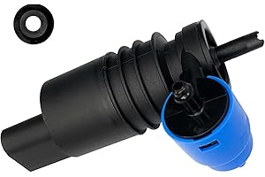 HHZL Windshield Washer Fluid Pump, Spray Front Windshield Wiper Pump Motor with Grommet Replacement 1J6955651 1K6955651 1T095