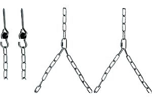 LIFSTAR 7.75ft Heavy-Duty Porch Swing Chain Kit, 800lbs Capacity, Zinc-Plated Patio Swing Hanging Set with Screw-In Carabiners – Ideal for Swings, Benches, Playgrounds, and Porches – Complete Installation Kit