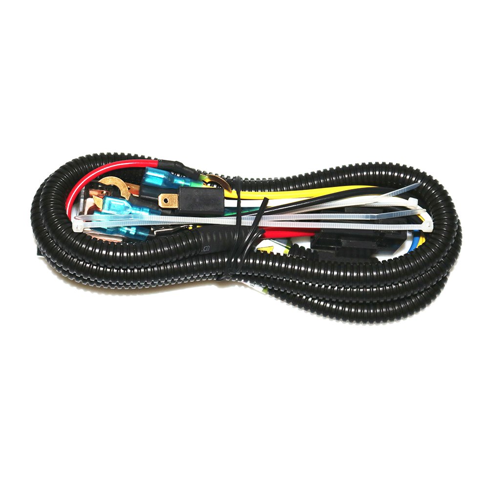 Pulusi 12V Truck Car Horn Harness Relay Wiring Kit For Grille Mount
