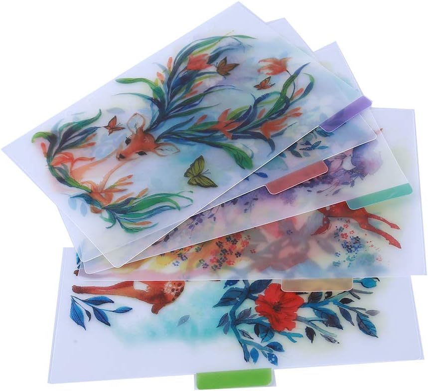 Ellepigy Sakura Delicate Art Paper Planner Index Page Planner Inner Slip Sheet Binder Category Paper, Style 1