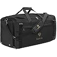 Eackrola Sports Gym Bag, Travel Duffel bag with Wet Pocket & Shoes Compartment for men women, 65L, Lightweight (Black)