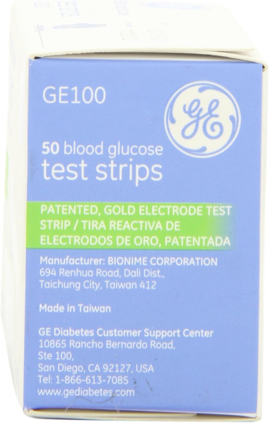 GE100 Test Strips 50ct: Health & Personal Care