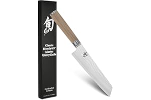 Shun Classic Blonde 6.5" Master Utility Knife, Handcrafted Japanese Knife, VG-MAX Core with Damascus Stainless Steel Cladding