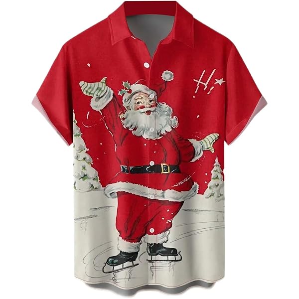 Tipsy Elves Men's Holiday Hawaiian Shirt – Funny Christmas & Hanukkah Short Sleeve Button Down - View #2
