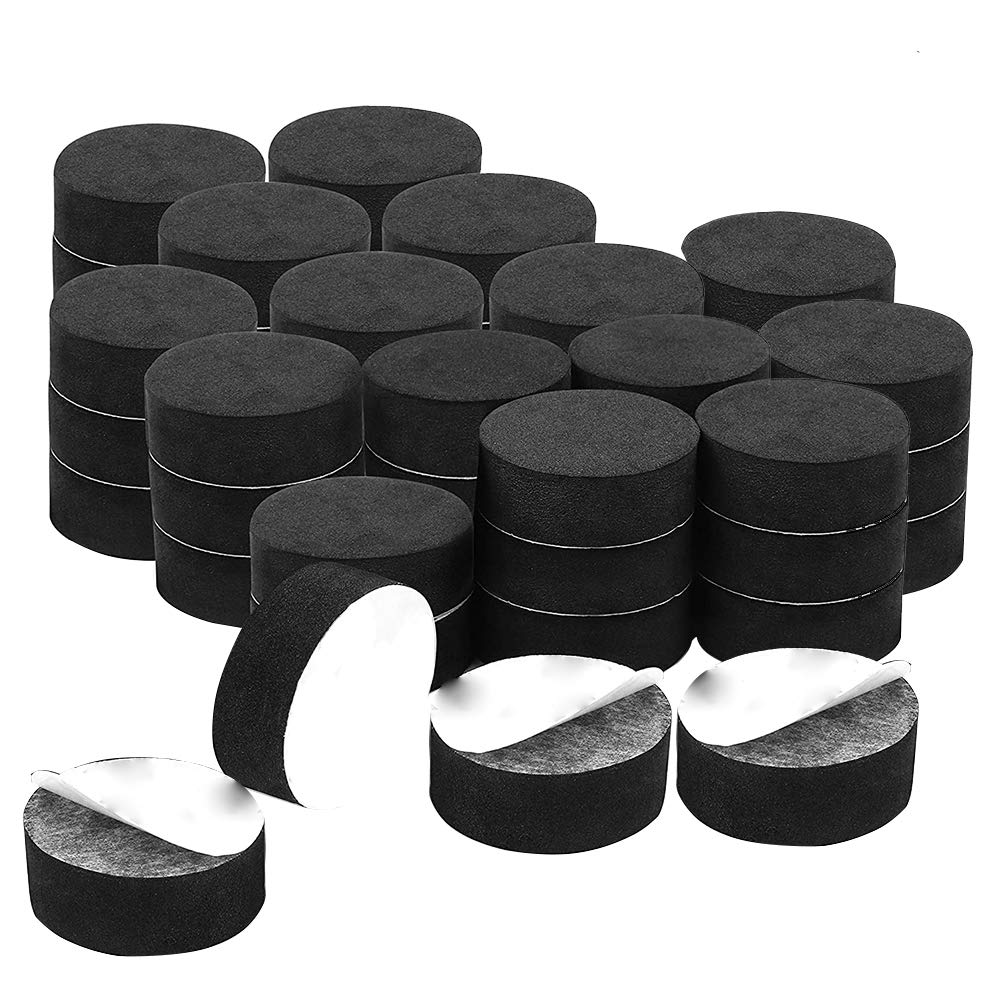 Gcroet 48pcs Pot Feet Natural Rubber Flower Pot Mat Invisible Plant Pot Feet Terracotta Pot Feet Flower Pot Feet For Pot Plants Outdoors-New Upgrade Invisible Black Flower Pot Risers(Black)