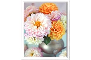 Pink Picasso Kits Botanical Floral Paint by Number for Adults &Teens | DIY Canvas 16x20 Acrylic Painting Kit Sets, Color by Numbers, Drawing, Arts & Crafts, As Seen On Shark Tank (Darling Dahlia)