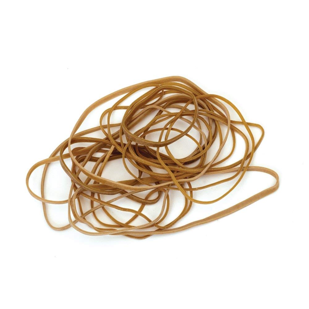 Whitecroft Essentials No 38 3x150mm Natural Rubber Bands (Box of 454g),beige|oak|brown