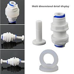 1/4" PE Hose Partition Joint with OD Push-In