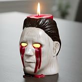 Halloween Candle Holder Horror Killer Statue with Bleeding Eyes Decor Scary Candlestick Decoration