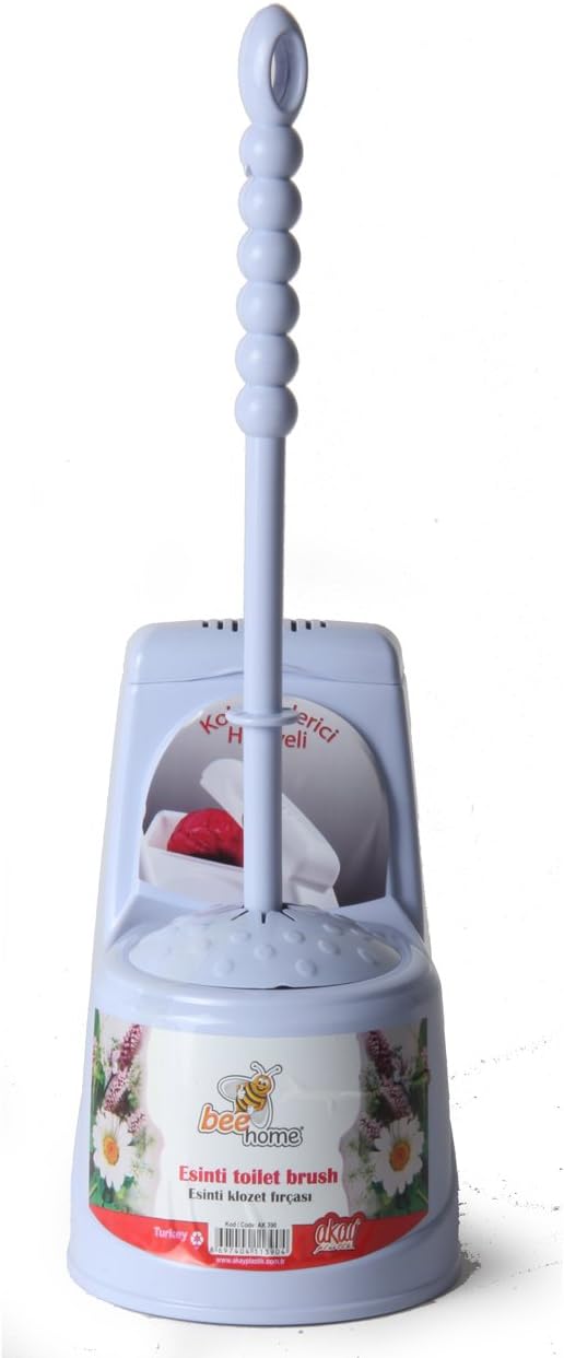 Esinti Toilet Brush With Perfume Block Plastic Free Standing Compact (Purple)