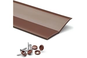 FOSLUOC Garage Door Seal Top and Side Seal Strip 34FT Brown Adhesive Backed Rubber Weather Stripping Replacement Weatherproofing Universal Sealing(Brown)