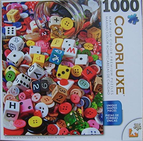 Colorful Mix of Buttons and Dice