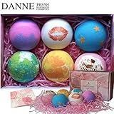 Danne Best Bath Bombs Set, 4.5OZ X 6 Lush Bath Bombs Gift Set，Handmade And Natural Organic Essential Oils, Dry Flowers Bath Fizzies For Moisturizing Skin and Relaxation. Women Gift Ideas，Vegan Birthda