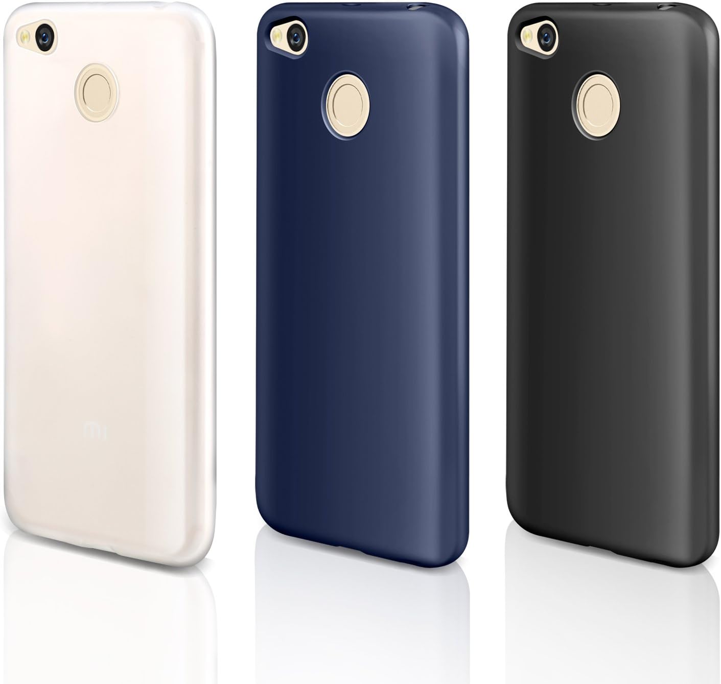 Xiaomi Redmi 4X Case,Leathlux [3 Pack] Slim Fit Solid Color Soft TPU Shockproof Anti Scratch Protective Phone Case for Xiaomi Redmi 4X