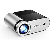 Mini Projector, Vamvo Portable Projector Support 1080P 200" Mini HD Movie Projector, Outdoor Projector with Stylish streamlin