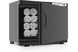 StateRiver Towel Warmer Cabinet, 23L Large Hot Bath Towel Warmer Heating Use for Facial Spa, Hair Beauty, Salon Equipment and Home- Black
