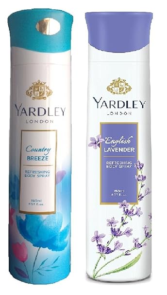 Yardley Country Breeze and English Lavender Deodorants, Combo of 2, 150ml. each