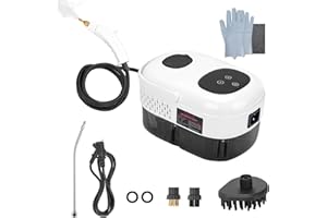 STRCEAT Steam Cleaner,2500W High Temperature Pressurized Steam Cleaner,Portable Steam Cleaning Machine,10S Fast Heating,with 3 Brush Heads (White)