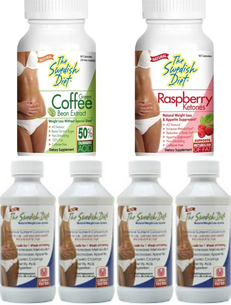 The Swedish Diet Month Weight Loss Program Decreases Appetite Lowers Cravings and Increases Metabolism Easy to Use Meal Replacement with Garcinia Cambogia Raspberry Ketones, 8.0 Ounce, 1 Count