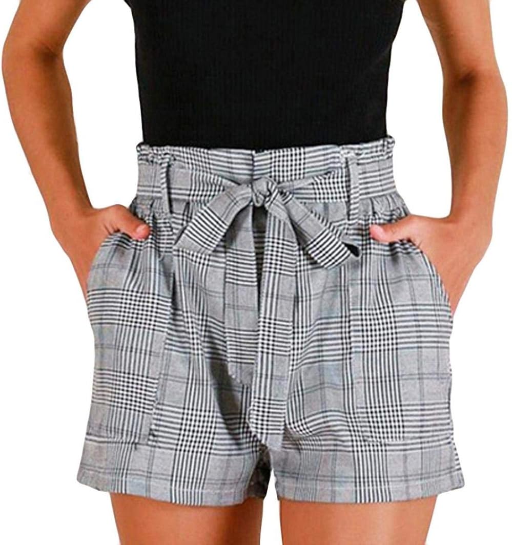 ladies checked shorts