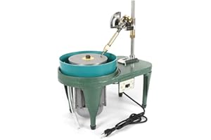 DNYSYSJ 180W Gem Faceting Machine, Gemstone Grinding Jewelry Lapidary Cutting Polisher, 110V 2800r/min Jewel Jade Grinding Polishing Machine for Jewelry Polishing (6 Inch Polishing Disc)