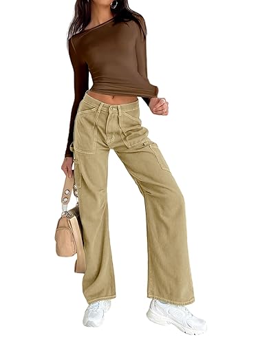 Women's Y2K Long Sleeve Crop Tops - Stretchy Slim Fit Basic Shirts For Everyday Wear