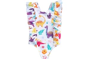 2t Bathing Suit Summer Toddler Girls Ruffles Cartoon Dinosaur Prints 1 Swimwear Beach Swimsuit Swimwear for Teens Girls
