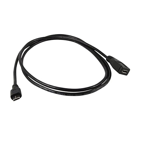 adaptare 40126 1,2 m Kabel Micro-USB 2.0-Stecker + -Buchse Typ B 5-adrige Verlängerung für OTG, MHL