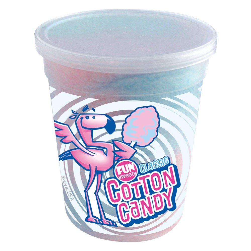 Fun Sweets Cotton Candy Classic 2 Ounce (Pack Of 12) Fox and Grapes