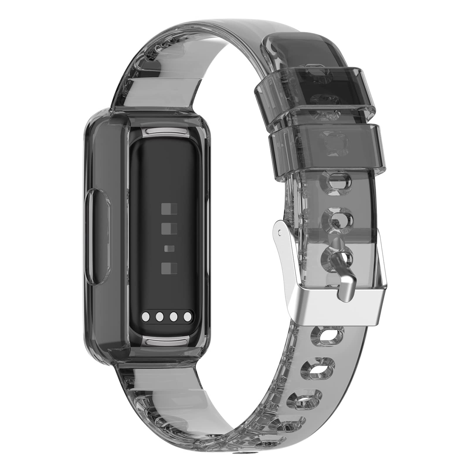Photo 1 of LOKEKE Compatible with Fitbit Inspire 3 Replacement Band - Transparent Replacement TPU Wrist Watch Band Strap Compatible with Fitbit Inspire 3(TPU Black)