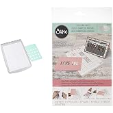 Sizzix Stencil &amp; Stamp Craft Cardmaking Tools, Mulitcolour | Accessory Sticky Grid Sheets 5 Pack, Multicolor