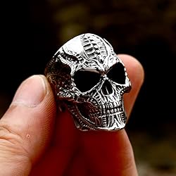 ZMY Home Skull Ring Stainless Steel Jewelry Biker