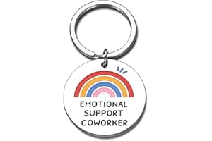 KINMES Work Bestie Gifts Emotional Support Coworker Keychain Gifts, Administrative Professional Day Gifts Christmas Employee Appreciation Gifts Farewell Leaving Retirement Work Friend Gifts