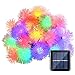 Qedertek Chuzzle Ball Solar Christmas Lights, 15ft 20 LED Fairy Lights for Indoor and Outdoor, Home, Patio, Lawn, Garden, Party and Holiday Decorations (Multi-Color)