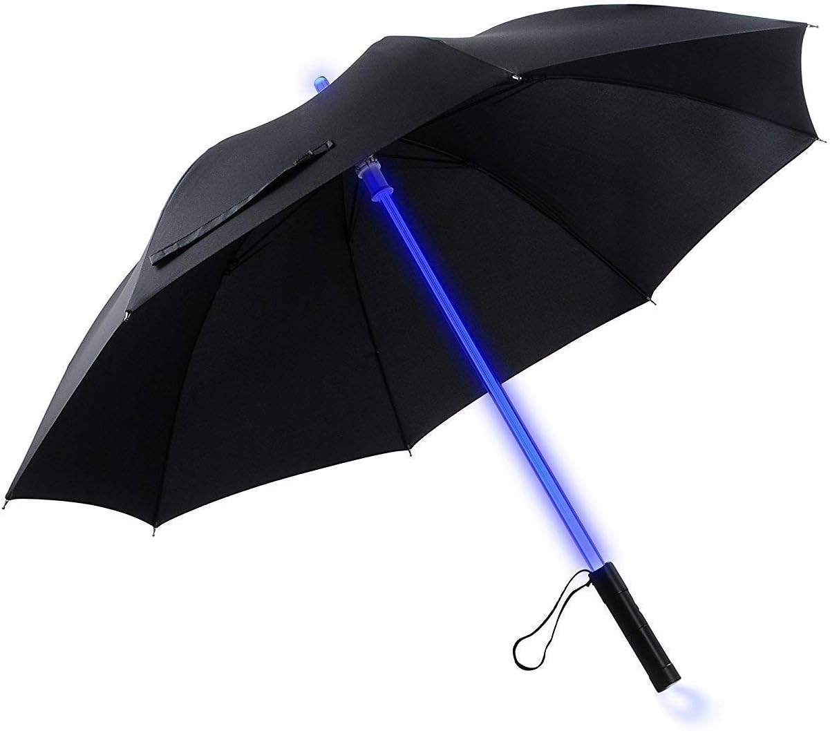 Lightsaber LED Umbrella with Torch. Lightsaber Light Up Black Umbrella