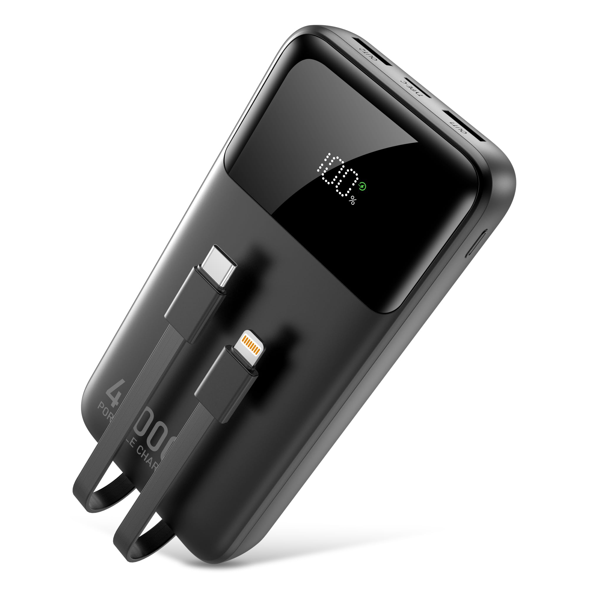 モバイルバッテリー 大容量【40000mAh・5台同時充電・22.5W急速充電】モバイルバッテリー 軽量 小型 スマホ充電器 携帯充電器 LCDディスプレイ残量表示 Type-C入出力兼用 2USB出力ポート 最大3A出力 PSE認証済 安全設計&回路保護 iOS/Android各種スマホ対応 アウトドア/キャンプ旅行/出張/停電対策/防災