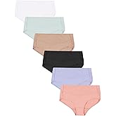 Hanes Women's Smoothing Microfiber No-Show Panties Pack, Moisture-Wicking, 6-Pack (Colors May Vary)