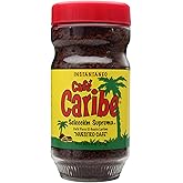 Cafe Caribe Latin Flavored Inspired Instant Espresso Coffee, Dark Roast, Resealable Jar - 8 Ounce