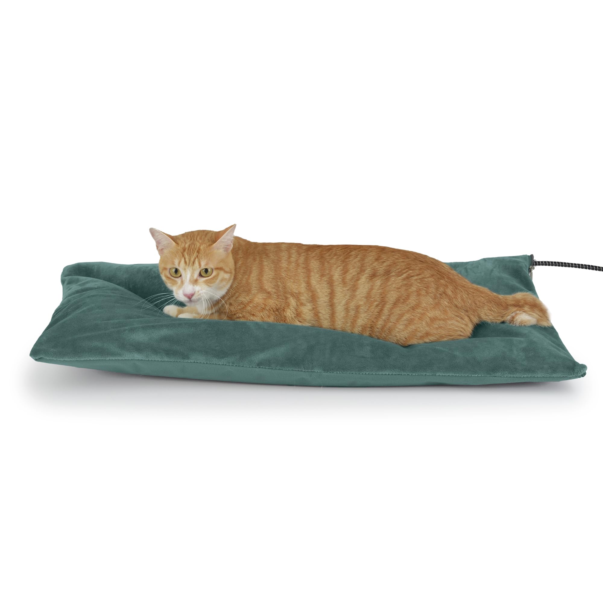 Petace Outdoor Heated Cat Bed, Soft Pet Heating Pad with Steel-Wrapped Cord, Outside Pet Warmer for Feral Cats and Dogs, 27.5" x 15.7", 50 Watts Image