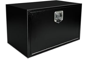 PRUNKUAR 30 Inch Steel Underbody Truck Tool Box Heavy Duty Storage Organizer Tool Box Waterproof 30"X18"X18" Black