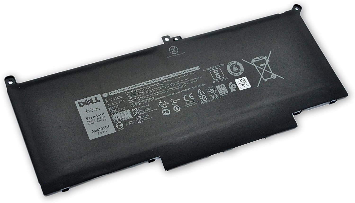 Dell Battery, 60WHR, 4 Cell, Lithium-Ion, 3YRW w/o Battery, KG7VF (Lithium-Ion, 3YRW w/o Battery Cable)