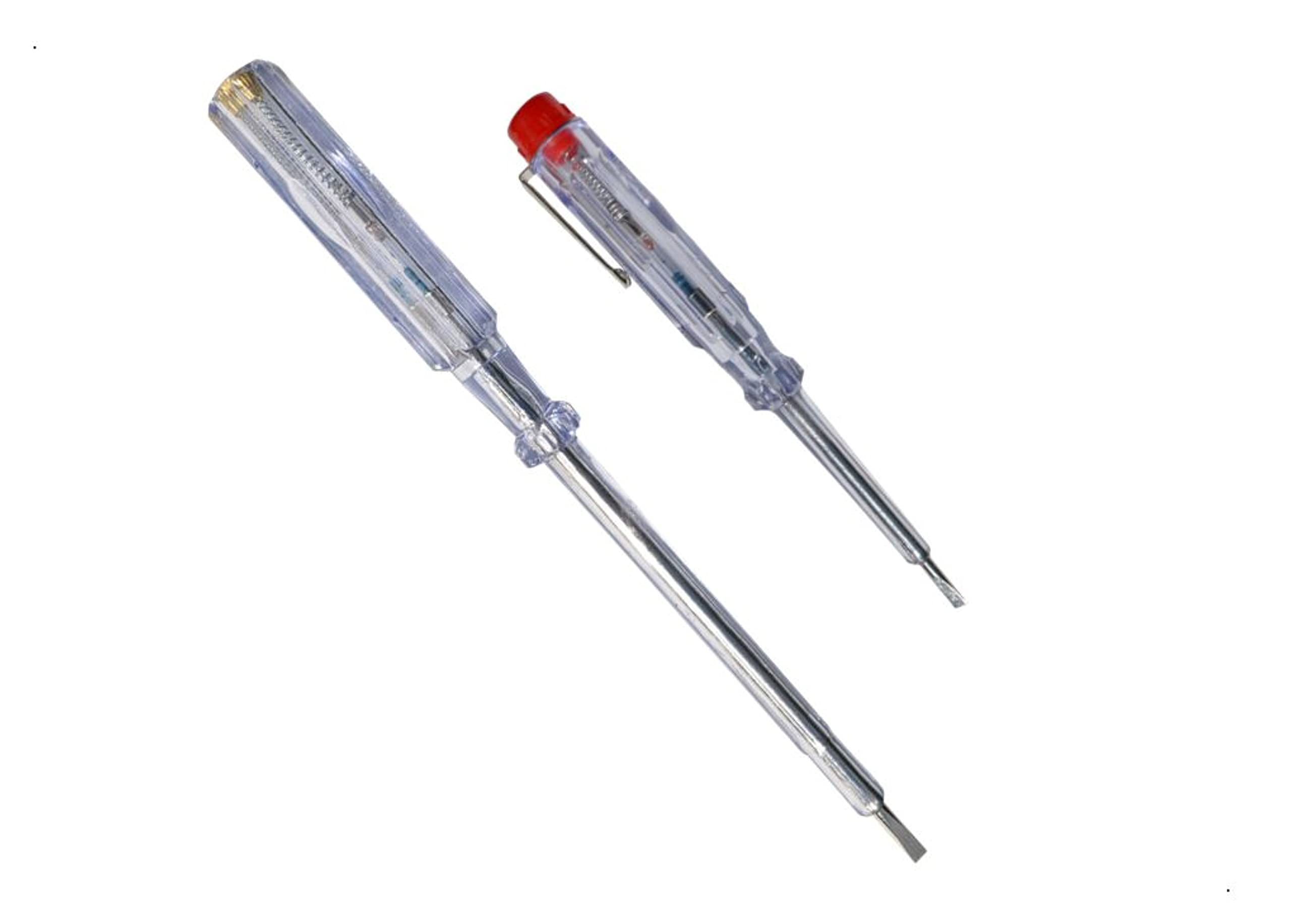 Voltage Tester, 2 Pieces, 110V - 250V Circuit Voltage Tester Pen, Electric Pen Tester, Voltage Tester Screwdriver, Electrical Wire Mains Tester, Electricity Detector, by TradeProvider®