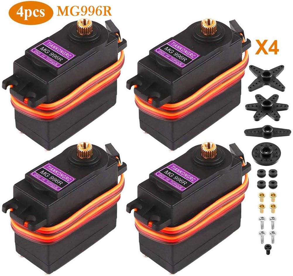 SUN123 4pcs MG996R Metal Gear MG995 Digital Torque Servo Motor for RC Truck Racing