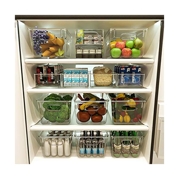 Queta-Premium-Transparent-Pantry-Organizer-Bins-Set-of-6-Containers-4-Large-and-2-Small-Organizing-Bins-Storage-Organizers-for-Kitchen-Pantry-Cabinets-Countertops-Cupboards--BPA-Free Queta Premium Transparent Pantry Organizer Bins - Set of 6 Containers (4 Large and 2 Small Organizing Bins) Storage…