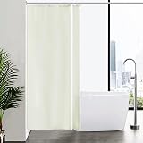Furlinic Beige Shower Curtain Anti Mould Waterproof 100x200cm Polyester