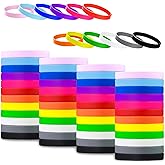 CITYBAN 12 Pcs Color Silicone Wristbands Blank,Silicone Wristbands rubber bracelets for Women Men Gifts Teams Party Favors