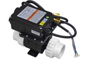 UCEDER Spa Hot Tub Thermostat with Union Nut,Tailpiece and O-Ring Gasket,Adjustable Temperature Thermostat Fits for Small Pool Hot Tubs &Bathtub(H15-RS1 220V 1.5KW)